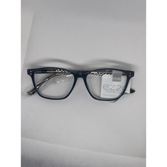 Foster Grant designer unisex ez2c reading glasses +1.00 mag blue tortoise - Picture 5 of 6